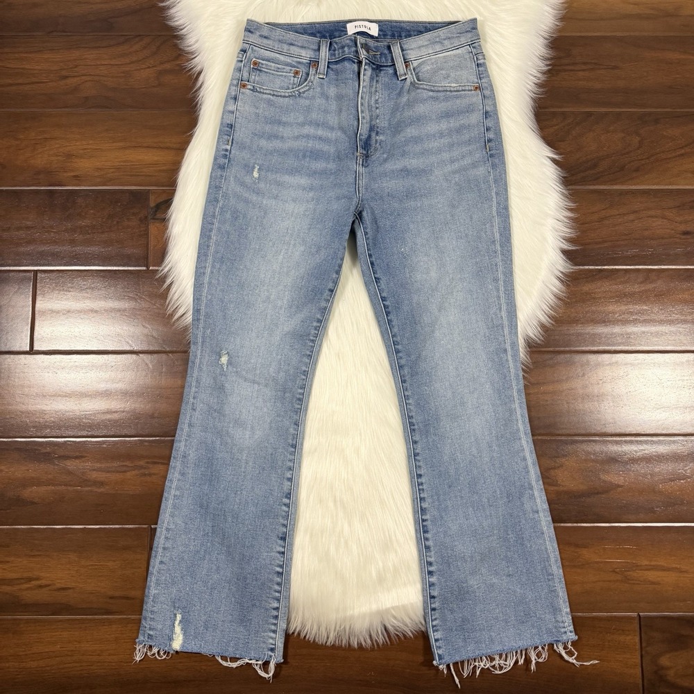 Pistola Women's Size 27 Lennon High Rise Crop Boot Denim Jeans in Zuma
